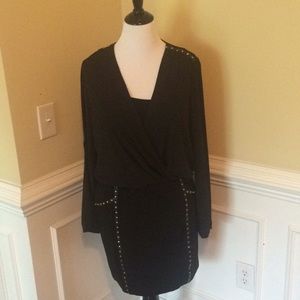 Cache Black studded Dress Size 14- Has Black slip